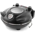 Produktbild: Elektrischer Pizzaofen 420 °C, 31 cm Keramik-Pizzastein, 1200 W, Schwarz