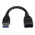 Produktbild: StarTech.com USB 3.0 Verlängerungskabel 15cm - Stecker/ Buchse - Schwarz