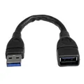 Produktbild: USB3EXT6INBK StarTech.com USB 3.0 Verlängerungskabel 15cm Stecker/ Buchse Sc ~D~