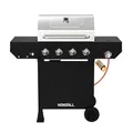 Produktbild: Nexgrill Classic 4-Brenner Gasgrill mit Seitenbrenner – Premium Edelstahl Gas grill mit porzellanbeschichteten Gusseisenrosten, Even-Heat-System – Garten, Balkon & BBQ-Events