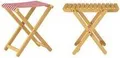 Produktbild: Klappstuhl Anglerstuhl Gartenstuhl Buche massiv Stoff rot-weiß Set wählbar V-10-216N-14Einzelstück mit Tisch