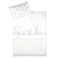 Produktbild: Julius Zöllner Kinderbettwäsche 100% Baumwolle, Standard 100 by OEKO-TEX, made in Germany, Gr. 100x135 + 40x60 cm, Häschen und Eule