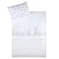Produktbild: Julius Zöllner Bettwäsche 100x135 + 40x60 cm Häschen und Eule NEU