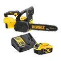 Produktbild: DEWALT 18V Akku-Kettensäge für präzises Arbeiten im Garten und Wald