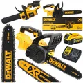 Produktbild: DeWalt Akku-Kettensäge 18V + Akku 5 Ah + Ladegerät + Sägekette 30 cm DCM565P1-QW