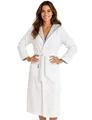 Produktbild: Morgenstern Bademantel Damen mit Kapuze 100% Baumwolle Frottee OEKO-TEX® Morgenmantel Leonie Weiß Größe L