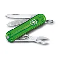 Produktbild: Victorinox Schweizer Taschenmesser, Klein, Classic SD, Multitool, Swiss Army Knife, Geschenk, 7 Funktionen, Klinge, Nagelfeile, Grün Transparent