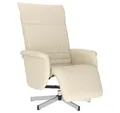 Produktbild: vidaXL Sessel Relaxsessel mit Fußteil Creme Kunstleder (1-St)