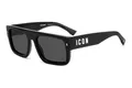 Produktbild: Dsquared2 ICON 0008/S 807 Herren Rechteck Sonnenbrille Schwarz / Grau  54-20-145