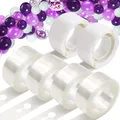 Produktbild: OWLKELA 6 Stück Luftballon Girlandenband Set, Ballon Girlande 4 Rollen, Gesamt 20m; Ballon Klebepunkte 2 Rollen, Gesamt 200 Individuell, Dekorationsstreifen für Luftballons - Party