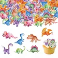 Produktbild: 50 Stück Dinosaur Cupcake ToppersTortendeko EssbarDinosaurier Topper Dinosaur...