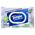 Produktbild: Essity Germany GmbH Tempo Natural Skin Balance - Beruhigend feuchte Toilettentücher, Feuchttücher mit Panthenol und Kräuterextrakten für besonders empfindliche Haut, 1 Karton = 16 Packungen à 42 Tücher 83630900