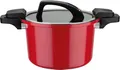 Produktbild: GSW Dampfgartopf Gourmet, Aluminium, Dampfkochtopf mit Ventil zum Druckausgleich kein Überdruck, Induktion