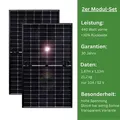 Produktbild: MYVOLTAICS 2x 440+ Watt Premium Hochleistungsmodule – Doppelglas transparent Variante zur Stromerzeugung von beiden Seiten (bifazial)