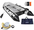 Produktbild: NEMAXX® Schlauchboot 380 cm, 7 Personen, 905 kg, Kategorie C, Aluboden, bis 30 PS – inkl. 2 Paddel, Pumpe, Manometer, Tasche & Reparaturset