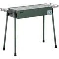Produktbild: Outsunny Campinggrill Holzkohlegrill mit Grillrost, Rostfreier Stahl & verzinktem Metall, Seitenkörbe, dunkelgrün für Outdoor BBQ   Aosom.de