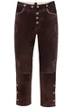 Produktbild: Edelnice Trachtenmode Lange Trachtenlederhose aus Rindveloursleder in schwarz, mittelbraun oder Dunkelbraun Gr. 44-68 (DE/NL/SE/PL, Numerisch, 54, Regular, Regular, Dunkelbraun)