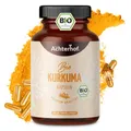 Produktbild: Kurkuma Kapseln Bio | 180 Stück | 4800mg Kurkuma pro Tagesdosis | frisch gemahlene Kurkumawurzel in Bio-Qualität | vegane Kapselhülle | vom Achterhof