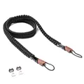 Produktbild: C-Rope Kameragurt THE TRAVELER handgeflochten aus Paracord, Schultergurt mit Schnellverschluss, 100cm, Schwarz