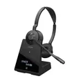 Produktbild: Jabra Engage 75 SE Drahtloses Stereo-Headset für professionelle Anrufe, DECT, 150 m Reichweite, USB-C zu USB-A mit fortschrittlichem Mikrofon mit Geräuschunterdrückung, mit Standfuß, Kabel - Schwarz