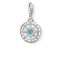 Produktbild: THOMAS SABO Charm Anhänger Kompass 925 Sterlingsilber farbige Steine 1228-405-17