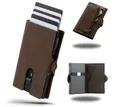 Produktbild: SLIMJACK Mini Geldbörse Herren - echt Leder - Münzfach RFID-Schutz - Cardholder - Slim Wallet (Portmonee), - Mini Geldbeutel - Portemonnaie - Kartenhalter - Kreditkartenetui