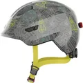 Produktbild: ABUS Kinderhelm Smiley 3.0 LED - Fahrradhelm mit Licht - tiefe Passform & Platz für einen Zopf - für Mädchen und Jungs - Grau mit Weltall-Muster... - Grau