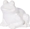 Produktbild: dobar Gartenfigur dobar Keramik-Gartenfigur Frosch, Weiß, Gr. M