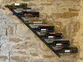 Produktbild: Weinregal Metall Diagon Rechts 100 cm Flaschenhalter Flaschenständer Wandregal