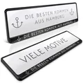 Produktbild: schildEVO 2 Kennzeichenhalter | Hamburg 07 | Moin Hansestadt | Alster | St. Pauli Reeperbahn | HH | Nummernschildhalter | Kennzeichenrahmen | Auto PKW Kfz | DHL-Versand