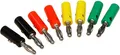 Produktbild: Bananenstecker Set 8St. 4mm, Querloch, Druckfeder, 4 Farben, schraubbar lötfrei