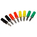 Produktbild: ➡️ 8 Stück Bananenstecker in 4 Farben, 4mm, mit Querloch, Schraubanschluß