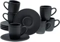 Produktbild: CreaTable Espressotasse Soft Touch Black, 12-tlg., Steinzeug, 12-teilig, inkl. Untertasse