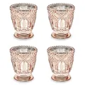 Produktbild: PartyDeco Rose Gold Kerzenstand 8cm 4 Stück. Dekoration Tischdekoration Hochzeit Hausdekoration Homedecor
