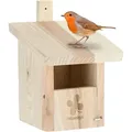 Produktbild: Relaxdays Nistkasten Für Halbhöhlenbrüter, Garten & Terrasse, Einflugspalt Hxb: 65 X 95 Mm, Nisthöhle Tannenholz, Natur