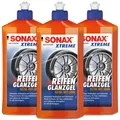 Produktbild: 3x SONAX XTREME ReifenGlanzGel Reifenglanz Pflege Wet Look Nass-Optik 500ml