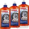 Produktbild: 3x 500ml SONAX XTREME REIFENGLANZGEL REIFENPFLEGE REIFENGLANZ ULTRA WET LOOK