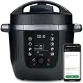 Produktbild: Instant Pot Pro 10-in-1-Multikocher 5,7 l – Schwarz, Schnellkochtopf, Schongarer, Reiskocher, Sauteuse, Joghurtbereiter, Speisenwärmer, Dampfgarer, Vakuumgarer, Backen, NutriBoost™, spülmaschinenfest.