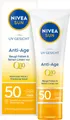 Produktbild: NIVEA UV Face Anti-Age Sun Cream SPF 50, Sonnenschutzcreme, Gesicht, Tube, Feuchtigkeitsspendend, Schutz, Weichmachend, normale Haut, 50 ml