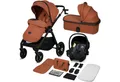 Produktbild: lionelo Kombi-Kinderwagen LAYLA 3IN1, (Set), 3D-Panoramabelüftung/ XXL-Sitz/ komfortable Federung