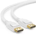 Produktbild: deleyCON 1,5m DisplayPort 8K Kabel 1.4-1080P bis 8K - Optimal für Gaming Monitore bis 360Hz PC HBR3 DSC HDR-10 - Weiß