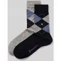 Produktbild: Burlington Socken mit Argyle-Stitching Modell 'Everyday' im 2er-Pack in Black, Größe 36-41