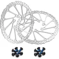 Produktbild: Vielseitige Bremsscheiben 160/180/203 mm aus Edelstahl - 2er Pack für Fahrräder