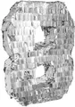 Produktbild: Goodtimes Pinata Zahl 8 in Silber 40cm zu Geburtstag Hochzeit Party