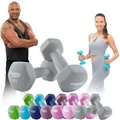 Produktbild: Miweba Sports Neopren Hantelset NKH100 | 𝐏𝐫𝐨𝐟𝐢 Hantel - Hexagon Hanteln Set - Kurzhanteln - Kurzhantel Set - Gymnastikhanteln - Hantel Set - Dumbbell - 0,5-10 Kg (2X 5.0 kg, Grau)