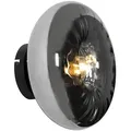 Produktbild: Art-deco-wandleuchte Schwarz Mit Rauchglas - Ayesha