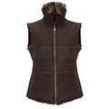 Produktbild: Werner Christ ® Damen Lammfellweste Weste aus echtem Lammfell, Fell, vielseitige warme Fellweste auch als Reitweste, Outdoorweste & Winterweste geeignet, in dunkelbraun, Gr. 40