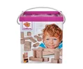 Produktbild: Eichhorn 100050141 50 naturfarbene Holzbausteine in Aufbewahrungsbox mit Sortierdeckel, FSC 1 zertifiziertes Buchenholz, Motorikspielzeug geeignet für Kinder ab 1 Jahr