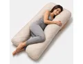 Produktbild: SEI Design Stillkissen Seitenschläferkissen Bodypillow Beige - Körperkissen, Schwangerschaftskissen mit Bezug, 1-tlg., gesteppt mit 2 Reißverschlüssen