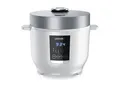 Produktbild: Arendo Digitaler Reiskocher mit 5 Programmen, 350W, 2 Liter, Timer- und Warmhaltefunktion, BPA-frei, inkl. Messbecher & Reislöffel, Weiß/Silber